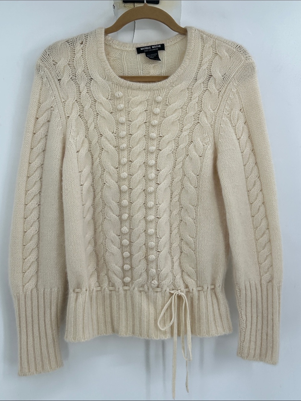Mariele Waithe cashmere sweater Ivory Size Large